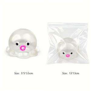 Cute Octopus Squishy <b>Toy</b> TPR Pout Mouth Round Jelly Squeeze Fidget <b>Toy</b> Kawaii Soft Stress Relief Gift for Party Favor <b>Desk</b> Decor - Product Image 6