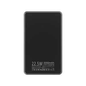 พาวเวอร์แบงค์ขนาดเล็กแบบกำหนดเอง 5000mAh บางเฉียบ ผลิตจากอลูมิเนียมอัลลอยด์ <span class=keywords><strong>แบตเตอรี่</strong></span>แบบโซลิดสเ<span class=keywords><strong>ต</strong></span>ท กำลังไฟ 22.5W พร้อมหน้าจอ LED สำหรับโทรศัพท์ - Product Image 4