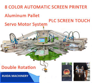 Équipement d'impression sérigraphique automatique pour <span class=keywords><strong>t</strong></span>-shirts, 8 couleurs, 18 stations, carrousel, machines sérigraphiques - Product Image 5