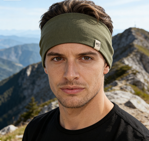 Banda <span class=keywords><strong>para</strong></span> <span class=keywords><strong>el</strong></span> sudor con logo, diadema deportiva personalizada <span class=keywords><strong>para</strong></span> correr y hacer ejercicio, 100% elegante <span class=keywords><strong>lana</strong></span> merino, banda reversible <span class=keywords><strong>para</strong></span> la cabeza unisex - Product Image 5