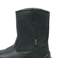 MAXITOUGH Bottes hautes Chaussures de sécurité imperméables en cuir de vachette Bottes de protection antistatique en acier résistant aux perforations