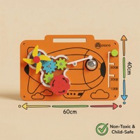 Tableau d'activités Montessori mural pour tout-petits - Jouet éducatif sensoriel d'extérieur, design peu encombrant, sûr et non toxique pour développer la motricité fine