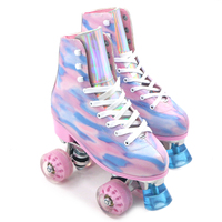 Nouveaux patins à roulettes pour enfants à quatre roues, rétractables, double rangée, 4 roues en PU, roulements ABEC-7 durables, taille réglable