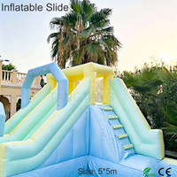 Château gonflable en PVC pour l'extérieur avec toboggan aquatique, piscine, escalade et souffleur, capacité de 15 personnes, pour parc, maison, usage commercial