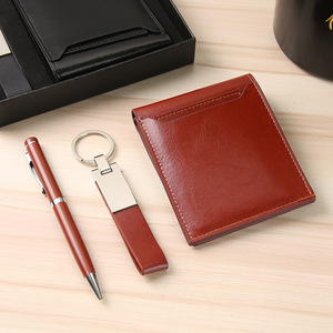 Juego de <span class=keywords><strong>Regalo</strong></span> de Cartera para Hombre, Juego de <span class=keywords><strong>Regalo</strong></span> Corporativo de Lujo, Llavero y Bolígrafo Negros Clásicos para el <span class=keywords><strong>Día</strong></span> <span class=keywords><strong>del</strong></span> <span class=keywords><strong>Padre</strong></span>, Pascua, <span class=keywords><strong>Regalo</strong></span> <span class=keywords><strong>Personalizado</strong></span> - Product Image 4