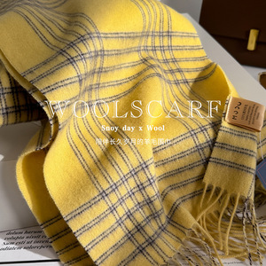 Écharpe 100% Laine à Carreaux Tartan avec Franges, Style Unisexe, Longue Écharpe d'Hiver, Idéale pour les Fêtes, Vente en Gros - Product Image 3