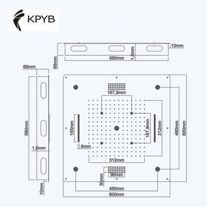 Золотая музыкальная красочная потолочная душевая головка с дождевым водопадом, романтический дождевой Душ Feiyu SUS304 со светодиодной подсветкой - Product Image 6