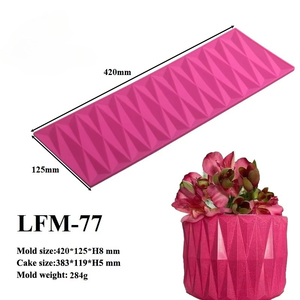 Origami Lace Diamond Design Silicone Fondant Mold Cake Border Decorating Tool Sugarcraft <b>Bakeware</b> - Product Image 5