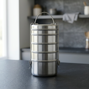 Eco-Friendly Food Kids Stainless Steel Dual Tier Insulated Leak Proof 1-3L Capacity <b>Lunch</b> <b>Boxes</b> Tiffin Box - Product Image 2