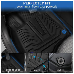 Tapetes para Auto Compatibles con <span class=keywords><strong>CRV</strong></span> 2017-2022, Ajuste Personalizado, TPE Negro, Protección Impermeable para Todo Clima, Revestimientos para el Piso - Product Image 2