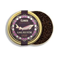Oeufs de poisson en relief de feuille d'or de luxe imperméables surgelés personnalisés esturgeon noir étain caviar boîte de conserve autocollants pour caviar