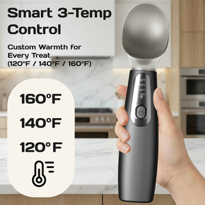 Cuillère à glace chauffante intelligente avec écran LED, outil de cuisine à chauffage rapide, cuillère à glace chauffante rechargeable - Product Image 3