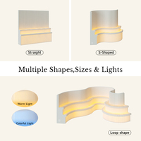 Étagère de présentation pliable Spazepaper à 2 niveaux, cloison en papier, séparateur mural, écran en papier avec éclairage LED pour exposition et magasin