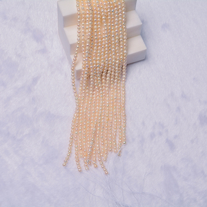 Haiyang, venta al por mayor, perlas redondas de agua dulce brillantes de 3-4mm, cuentas sueltas naturales, buena calidad, forma de patata, Agua Dulce - Product Image 5