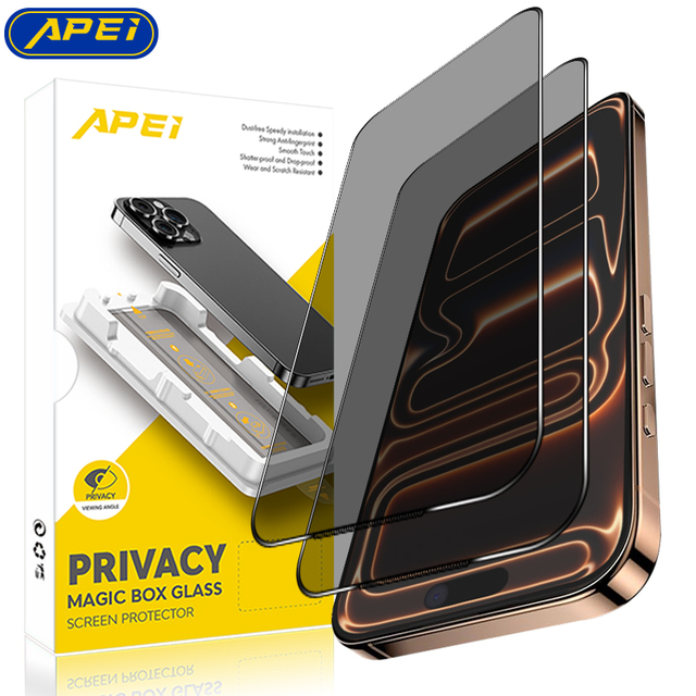 APEI for iPhone 17 Privacy Screen Protector [30°Anti Spy] [Instant Installation], 9H+ Tempered Glass+Dust Free Installation Tool