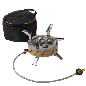 Estufa de Gas Butano Plegable de 5 Quemadores, 10800W, 0.71kg, Encendedor Metálico, OEM, Venta al Por Mayor, para Cocina de Camping al Aire Libre - Product Image 2