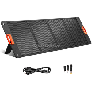 <b>Foldable</b> <b>Solar</b> <b>Panel</b> 200W Monocrystalline ETFE Black IP65 Outdoor Power Supply for RV Emergency Use - Product Image 1