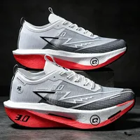 Chaussures de course pour hommes avec plaque en carbone, spécialité marathon, respirantes, légères, confortables, antidérapantes, pour femmes