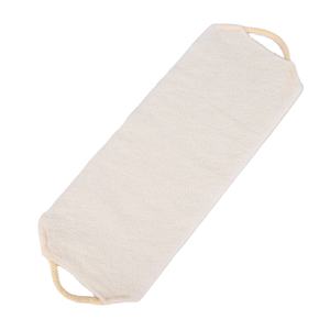 Toalla Exfoliante de Nailon Blanca con Cepillo para Espalda, Diseño Elástico, Doble Cara, Ecológica y Antimicrobiana, Correa de Baño - Product Image 1