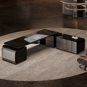Wholesale <strong>Ergonomic</strong> Durable Modern Design L-shape Executive Office <strong>Desk</strong> with Drawers for Computer Use - Product Image 2