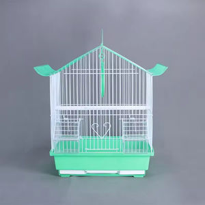 Vente en gros d'usine Grande cage à oiseaux en métal pliable Petites maisons pour animaux de compagnie avec perchoirs et boîtes à nourriture pour perroquets et pigeons - Product Image 5