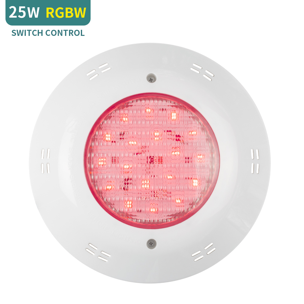 25W AC12V RGBW ABS+Anti-UV PC Swimming Pool Lights Led Underwater