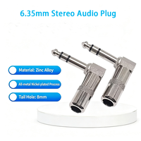 Prises audio stéréo 1/4'' (6,35 mm) mâle TRS, type à souder, design à angle droit, connecteur pour câbles de mixeur DJ