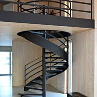 Clearview, наружная кованая железная спиральная лестница, наружная металлическая Оцинкованная Стальная спиральная лестница от Foshan, китайская фабрика
