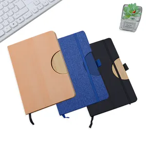 Hot Selling Cuadernos Special Design RPET Wrapped Hard Cover Notebook With Phone Holder Function