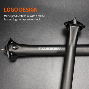 TOSEEK 27.2/31.6mm Toray T800 Carbon Road MTB <span class=keywords><strong>Gravel</strong></span> Bike Seatpost 0mm Offset 350/400mm Professional Racing Bicycle Seat Post - Product Image 3