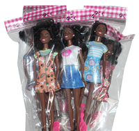 EN STOCK Poupées africaines noires de 11,5 pouces (30 cm), divers modèles en option, poupées pour enfants avec accessoires de jouets