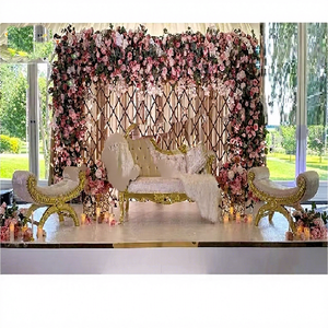 Sofá y Sillas para Ceremonia de Boda Real, Muebles de Lujo para Mandap Vidhi, Decoración de Boda de Ensueño, Sillas para Mandap Vidhi, EE. UU. - Product Image 1