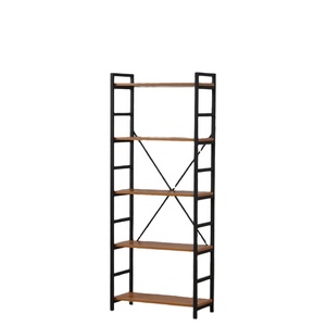 Moderno semplice libreria <span class=keywords><strong>in</strong></span> legno con <span class=keywords><strong>ferro</strong></span> <span class=keywords><strong>battuto</strong></span> a più strati Rack di stoccaggio per mobili per la casa per soggiorno cucina - Product Image 1