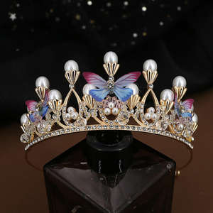 إكسسوارات أنيقة ، تاج زفاف ، تاج زفاف ، تاج فراشة ، تاج - Product Image 2