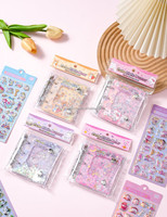Cuaderno de Anillas Transparente A8 con Diseño de Dibujos Animados, Bolsillo para Tarjetas y Fotos, Personalizable, Agenda para Estudiantes, Venta al Por Mayor