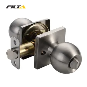 Filta 201 thép không gỉ phòng tắm riêng tư khóa cửa bóng tay nắm cửa cho nội thất cửa được sản xuất tại Trung Quốc