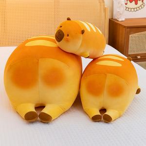 Bonito Peluche de dibujos animados Capybara desierto Animal relleno felpa almohada Capybara pan <span class=keywords><strong>2</strong></span> en 1 juguete de peluche - Product Image 3