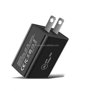 20W PD Fast Charger <b>USB</b>-<b>C</b> Wall Cable Travel Charger with 2A Output PC Material Charging Travel <b>Adapter</b> - Product Image 1
