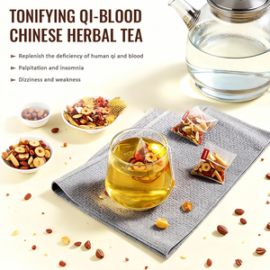 Thé aux herbes chinoises mélangées de qualité supérieure en sachets, favorisant la vitalité générale, améliorant l'état de santé secondaire, tonifiant <span class=keywords><strong>le</strong></span> Qi et <span class=keywords><strong>le</strong></span> <span class=keywords><strong>sang</strong></span>, et protecteur. - Product Image 2