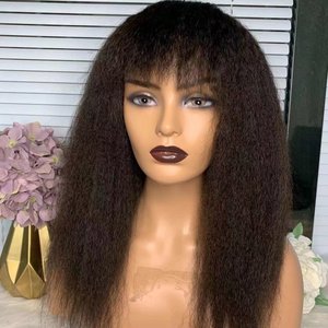 Giá rẻ ngắn ren phía trước PIXIE cắt tóc giả xoăn, Peru glueless Máy làm Bob PIXIE lọn tóc tóc giả tóc con người - Product Image 5