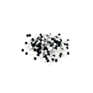 Perline di Riso Ilan Abalorios 2-4mm Nero Bianco 25g - Product Image 2