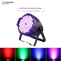 Projecteur de scène PAR 54 LED RGB 3-en-1 à faisceau, contrôle DMX512, en aluminium moulé, éclairage DJ pour mariages et événements