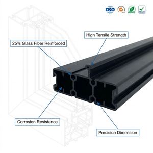 High Tensile Strength Multi-cavity PA66GF25 Insulation Strip <b>Window</b> and <b>Door</b> <b>Accessories</b> Polyamide Profile for Curtain Walls - Product Image 1