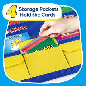Classroom Calendar Pocket Chart Monthly Kids Preschool Kindergarten Time Management Board 44.534 x 44.534 Inches - Product Image 3