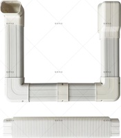 Kit de pièces de rechange pour climatiseurs Conduit en PVC pour tuyaux de climatisation Jeu de couvertures Lignes de climatisation cachées-Registres et grilles