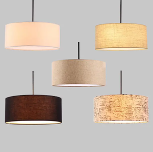 Luminaire japonais Wabi-Sabi moderne minimaliste 3000K nordique en <span class=keywords><strong>tissu</strong></span> cylindrique Lustre salle à manger Hôtel Restaurant <span class=keywords><strong>Suspension</strong></span> - Product Image 4