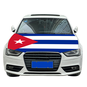 Couverture de capot de voiture nationale abordable drapeau Cuba couverture de moteur de voiture drapeau vente directe d'usine tissu polyester - Product Image 6