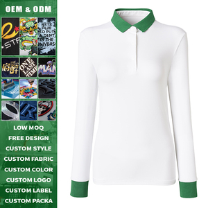 Camisa de Golf Personalizada para Mujer, Corte Ajustado, Manga Larga, Cuello Camisero, Secado Rápido, Transpirable, Protección UV, Primavera Otoño - Product Image 2