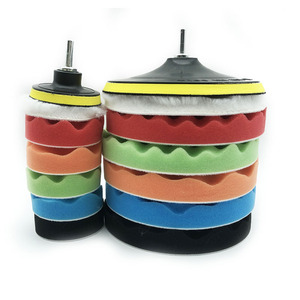 مجموعة إسفنج تلميع السيارات 75 ملم، 8 قطع، مع لوحة دعم ذات خطاف وحلقة للتلميع والصنفرة - Product Image 5