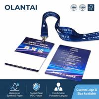 Carte d'entrée recyclable pour visiteurs, étiquette d'identification personnalisée avec cordon pour salons professionnels, séminaires et conférences éducatives